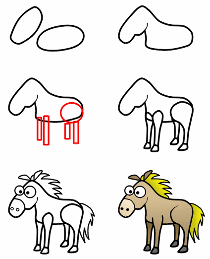 干支の馬の描き方
