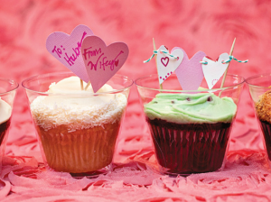 バレンタインカップケーキの包装方法