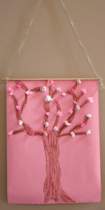 桜の木の掛け軸クラフト